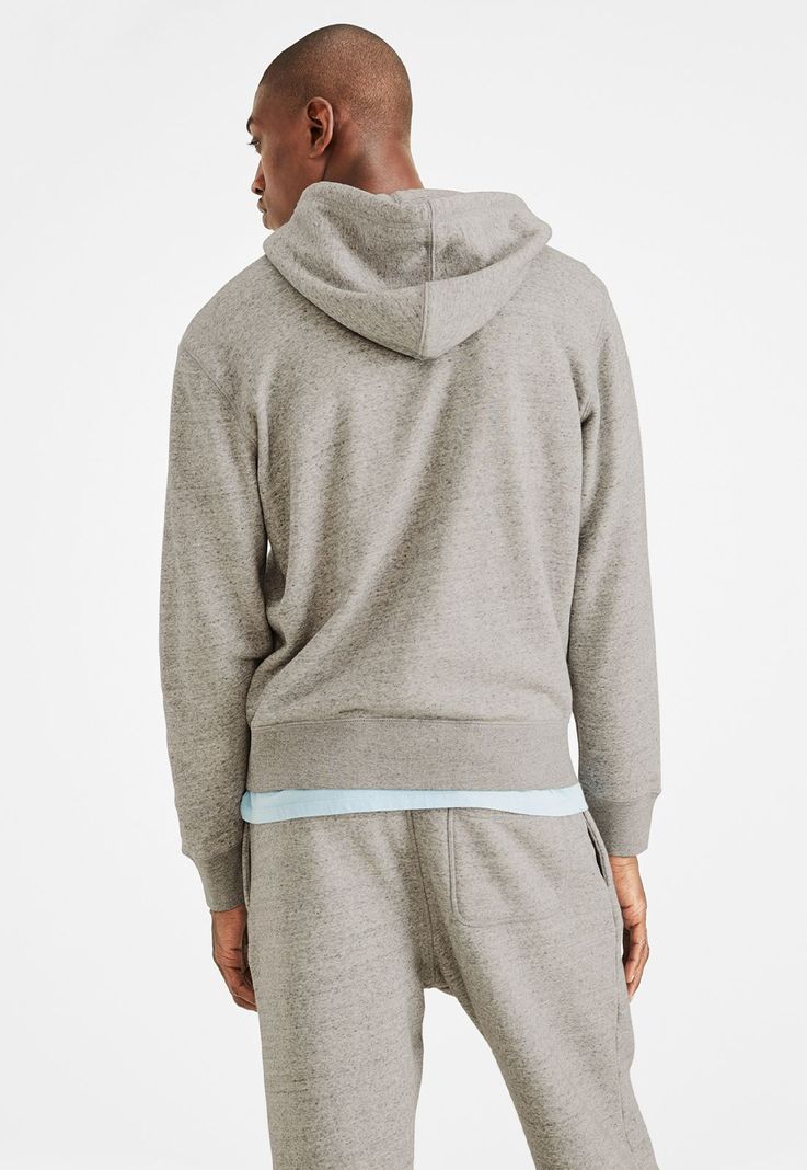 Polerón Full Zip Hoodie Standard Fit Gris-2