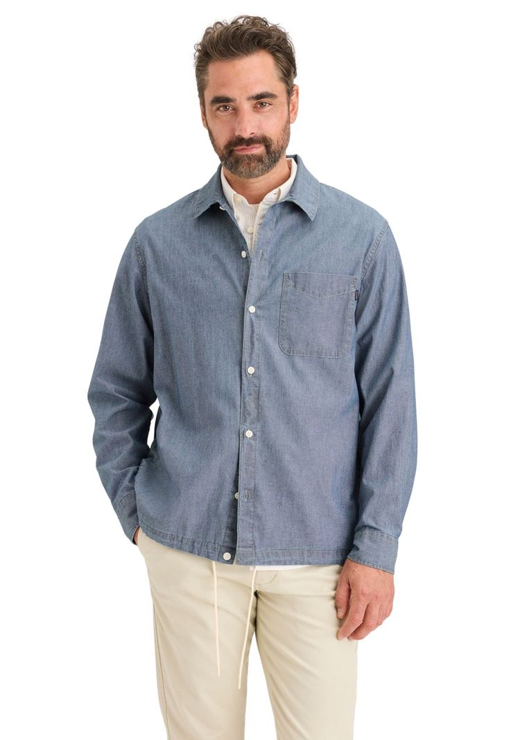 Camisa Hombre Coach's Relaxed Fit Azul A8820-0002-0