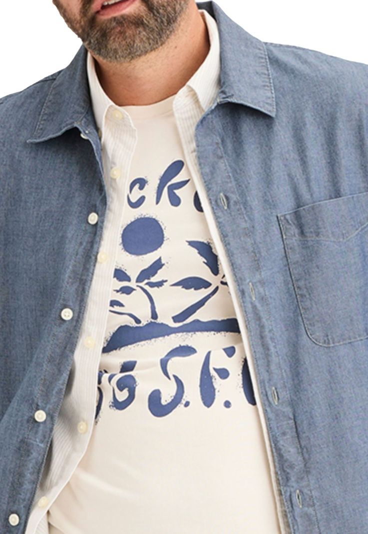 Camisa Hombre Coach's Relaxed Fit Azul A8820-0002-2