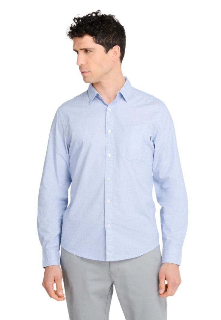Camisa Hombre Casual Slim Fit Celeste A4253-0001-0