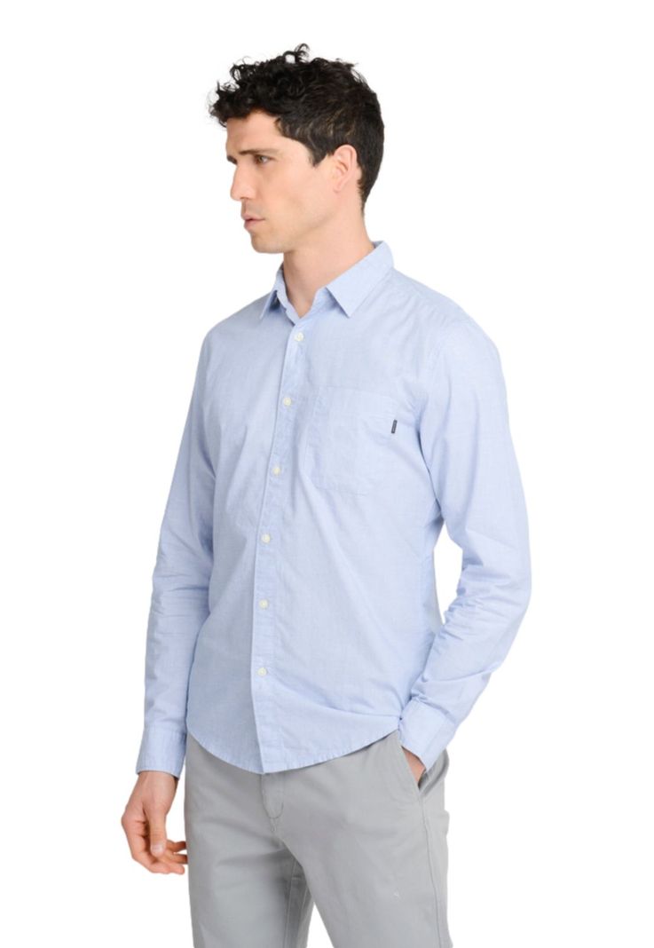 Camisa Hombre Casual Slim Fit Celeste A4253-0001-1
