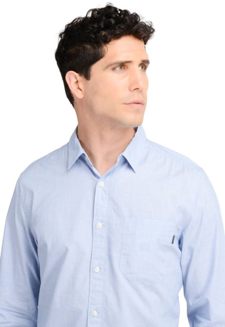 Camisa Hombre Casual Slim Fit Celeste A4253-0001-3