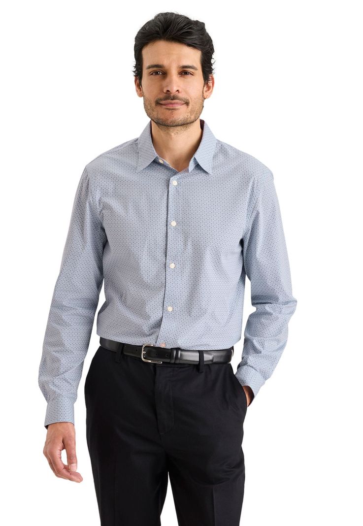 Camisa Hombre Workday Classic Fit Celeste-0