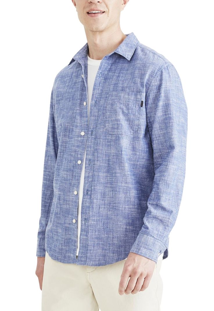 Camisa Hombre Long Sleeve Casual Regular Fit Azul 52669-0346-0