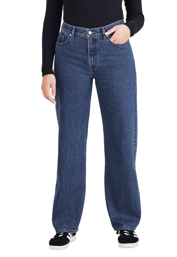 Jeans Mujer Mid-Rise Relaxed Fit Azul A6472-0001-0
