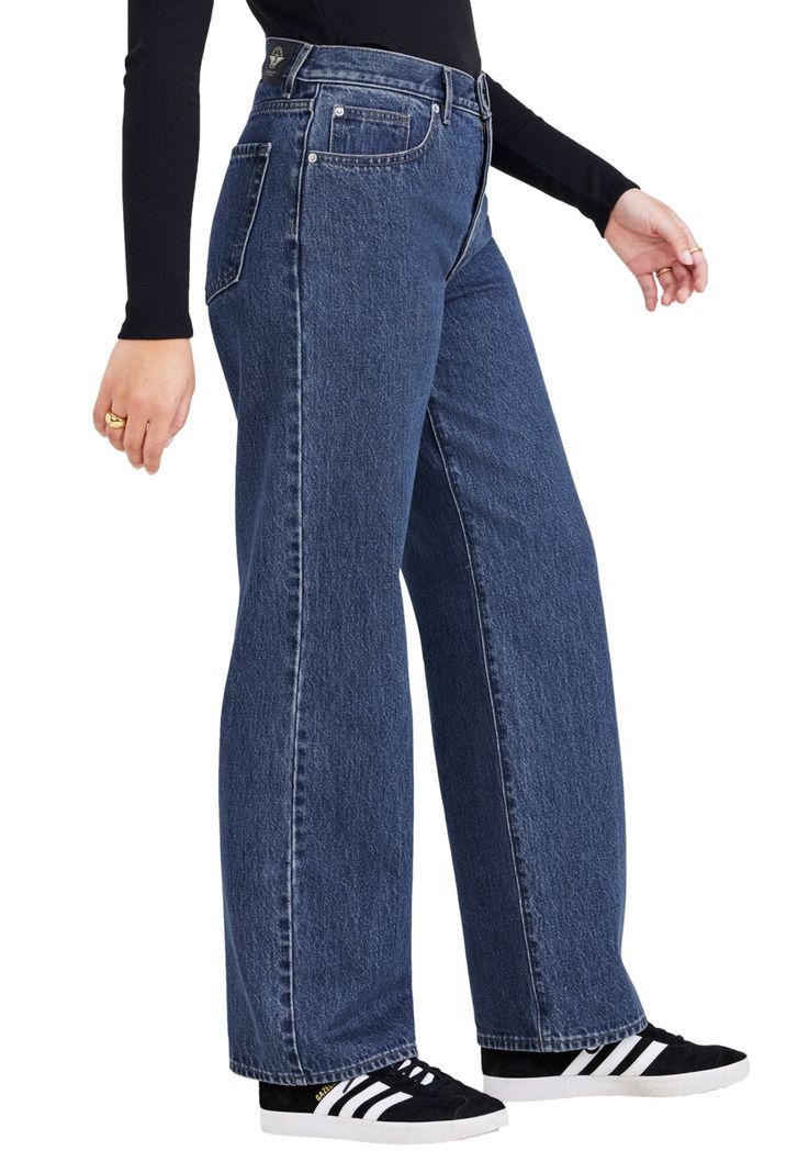 Jeans Mujer Mid-Rise Relaxed Fit Azul A6472-0001-1