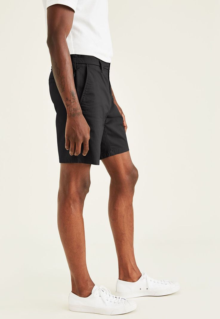 Short Ultimate Solid Straight Fit Negro Dockers-1