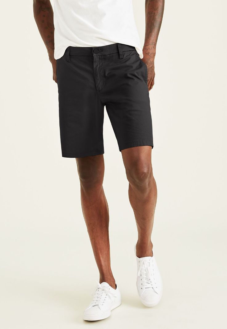 Short Ultimate Solid Straight Fit Negro Dockers-0