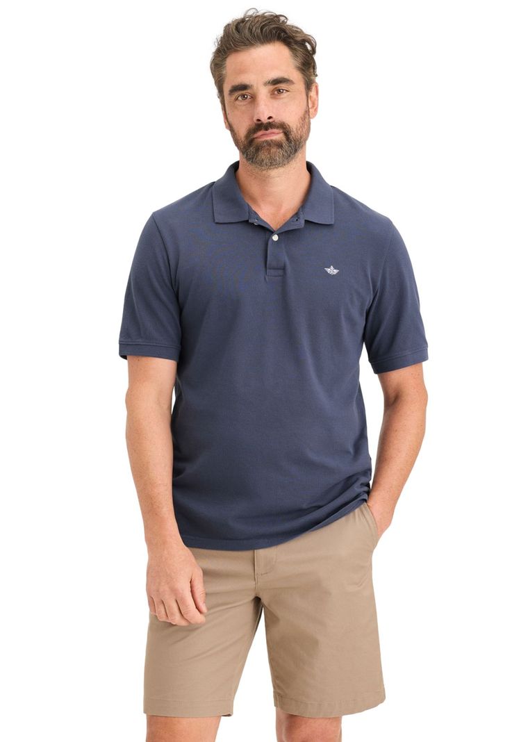 Polera Hombre Polo Pique Slim Fit Azul A1159-0115-0