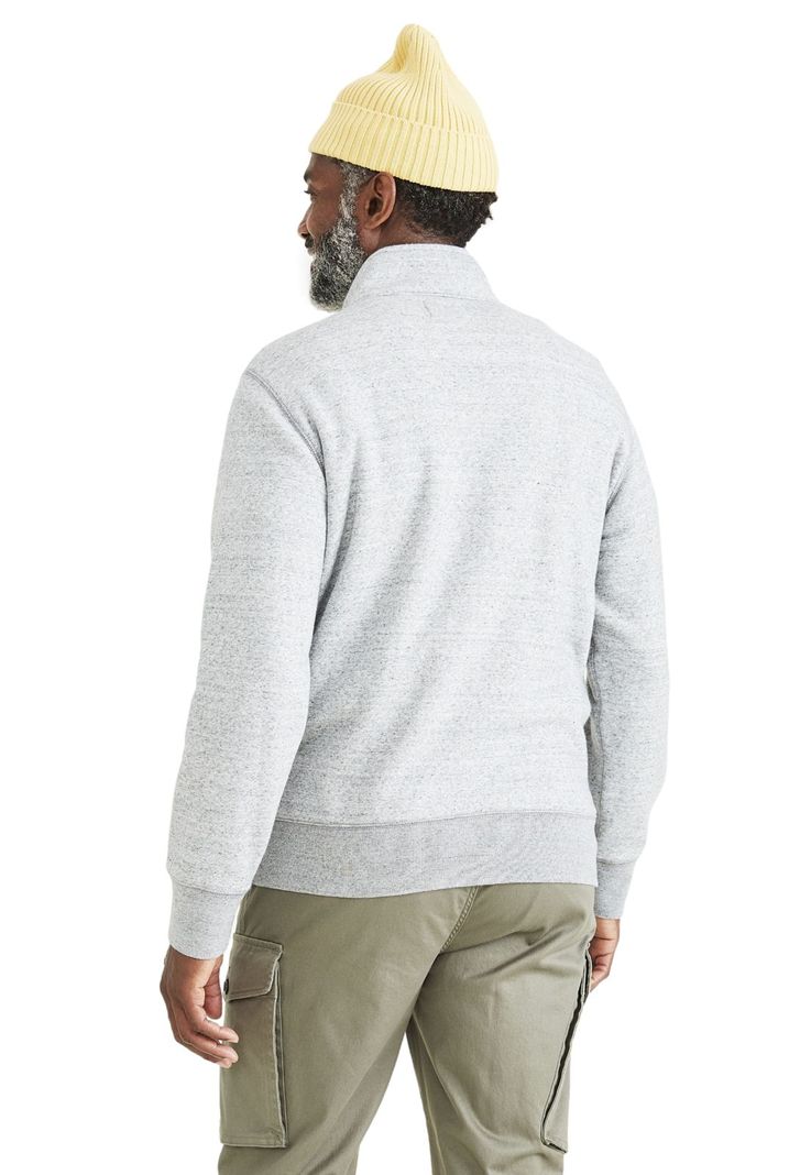 Polerón Hombre 1/2 Zip Fleece Regular Fit Gris-1