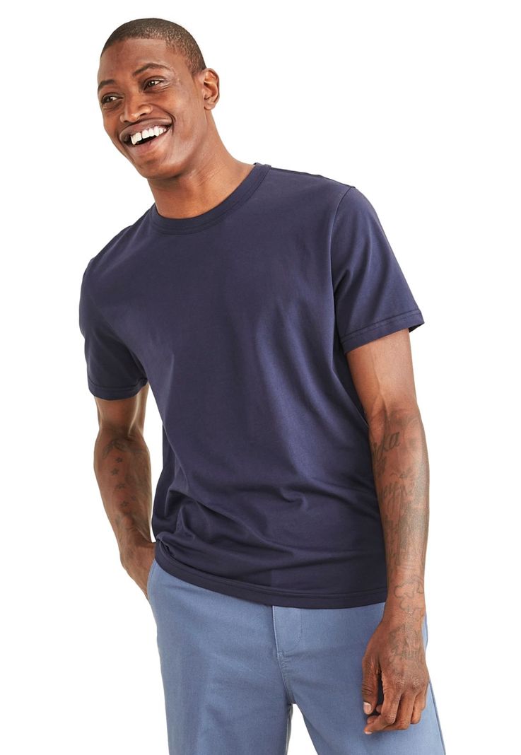 Polera Hombre Original Tee Slim Fit Azul A0856-0030-0