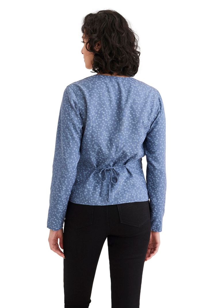 Blusa Mujer Tie Back Regular Fit Azul A8850-0000-2