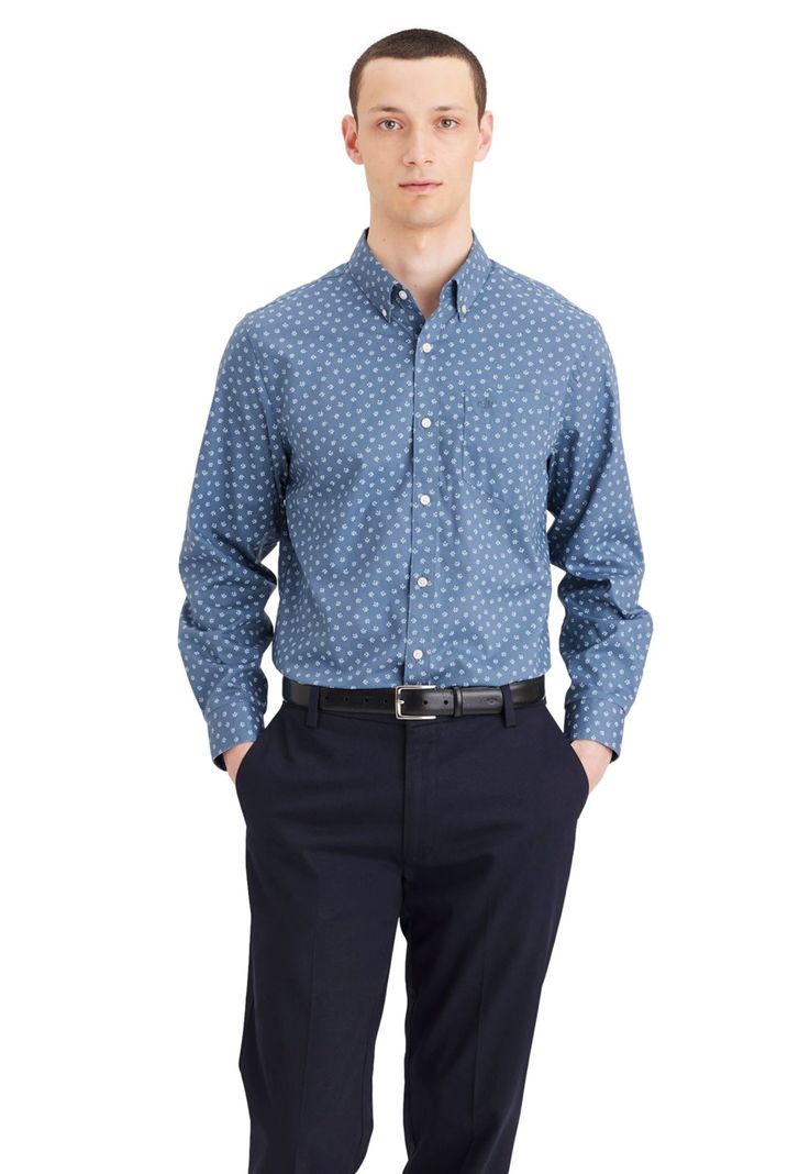 Camisa Hombre Sig Stain Defender Classic Fit Bluefin A4252-0053-0