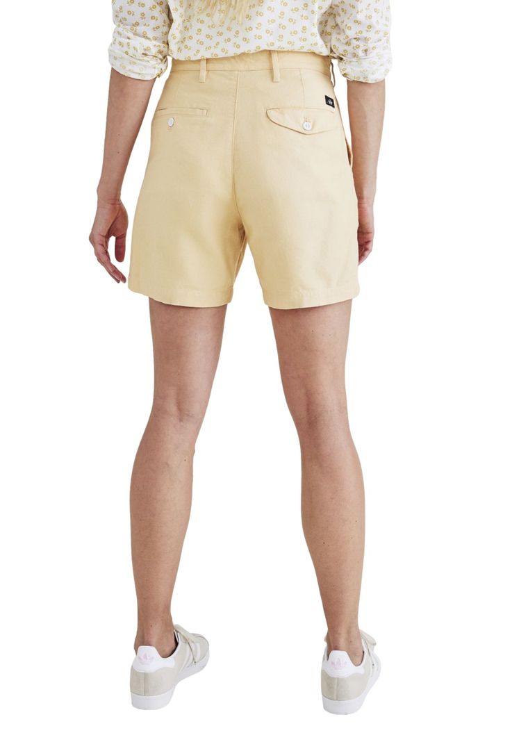 Short Mujer Original Khaki Pleated Amarillo A1764-0010-2