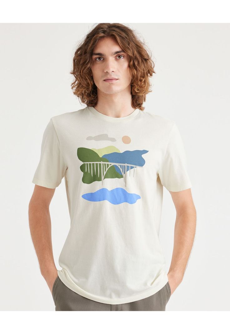 Polera Hombre Graphic Tee Slim Fit Blanco A1103-0245-0