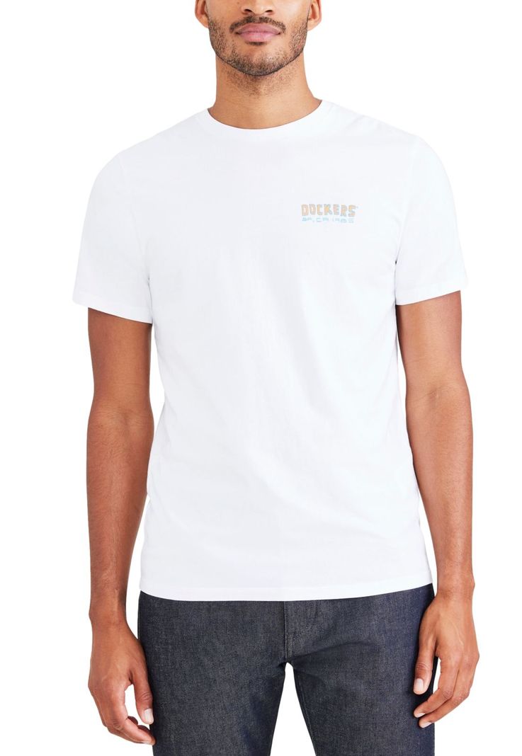 Polera Hombre Graphic Tee Slim Fit Blanco Dockers A1103-0215-0