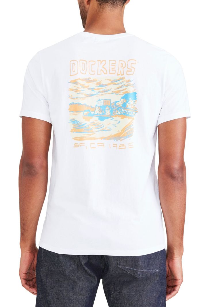 Polera Hombre Graphic Tee Slim Fit Blanco Dockers A1103-0215-2