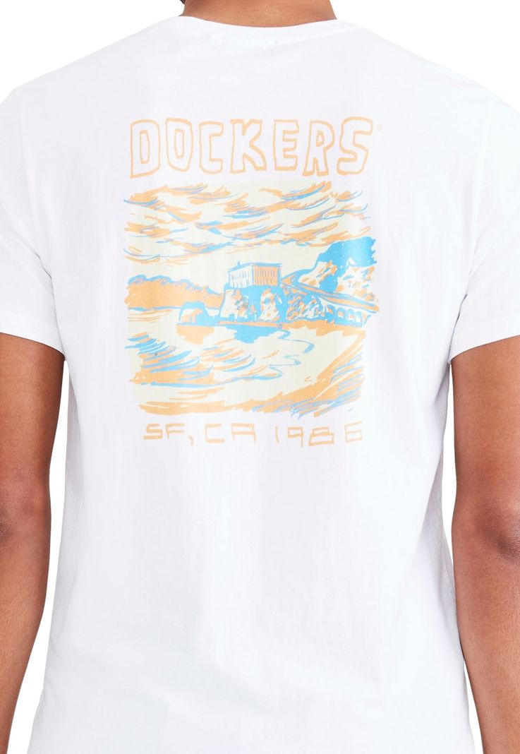 Polera Hombre Graphic Tee Slim Fit Blanco Dockers A1103-0215-3