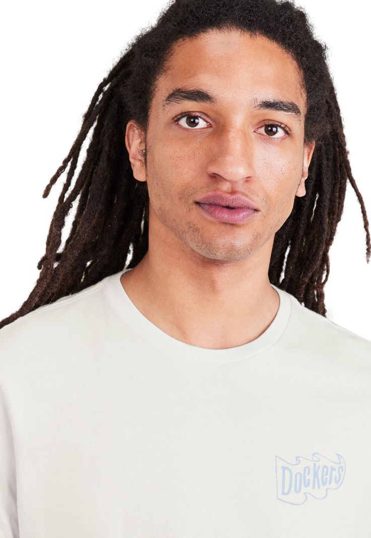 Polera Hombre Graphic Tee Slim Fit Blanca Logo-2