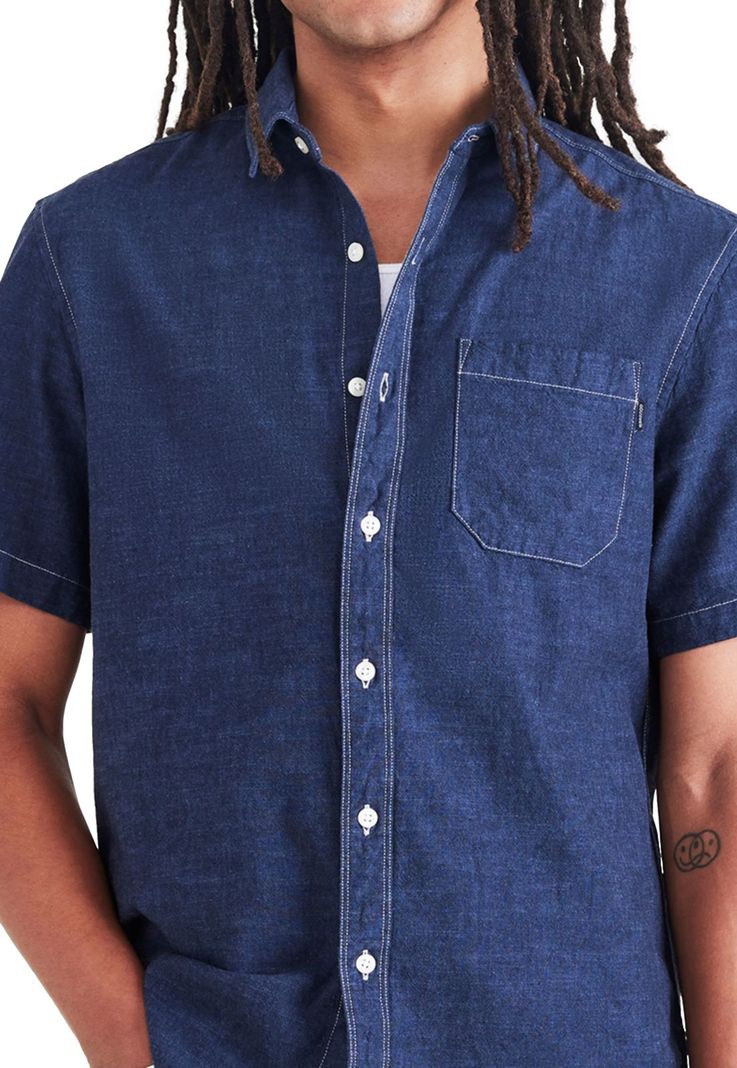 Camisa Hombre Casual Regular Fit Azul-1