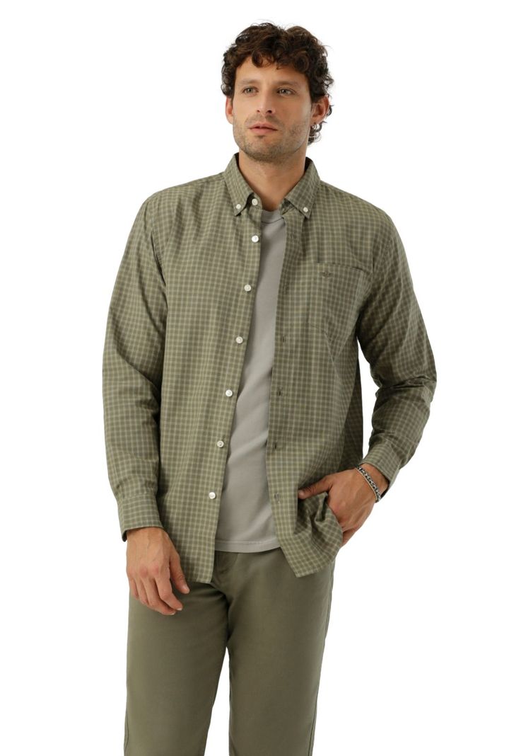 Camisa Hombre Woven Refine Classic Fit Verde 52798-1226-0
