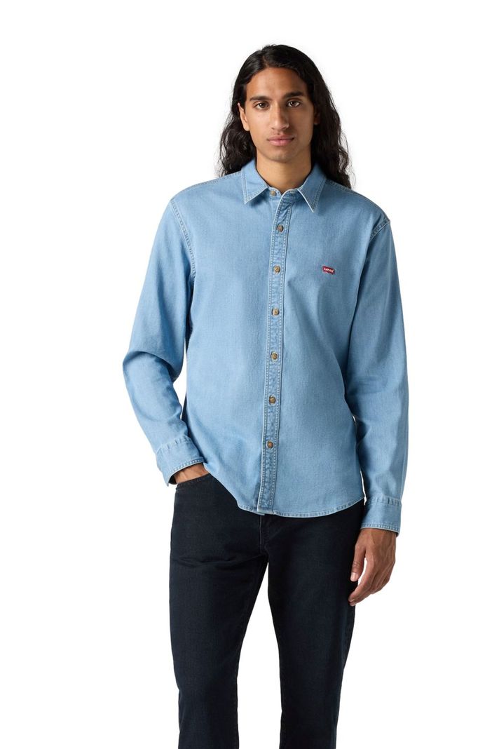 Camisa Hombre Ls Battery Hm Shirt Slim Azul Levis 86625-0065-2