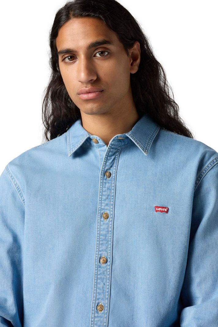 Camisa Hombre Ls Battery Hm Shirt Slim Azul Levis 86625-0065-3