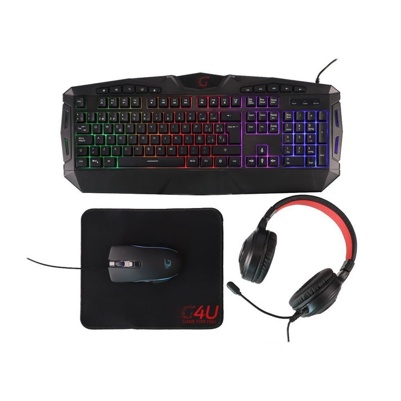 Kit Gamer 4en1 G4U USB Retroiluminado-0