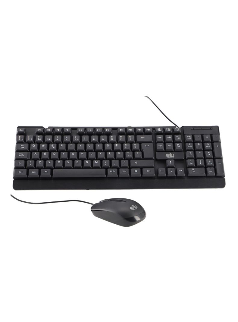 Kit Teclado + Mouse USB E4U Negro