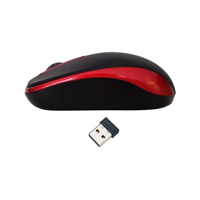 Mouse Inalámbrico G4U, 10m, USB - Rojo-2