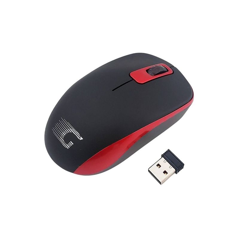 Mouse Inalámbrico G4U, 10m, USB - Rojo-1