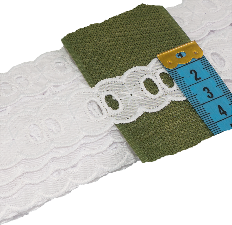 Broderie bordado TC0711 Pieza 6.50mt 2.5cm ancho-0