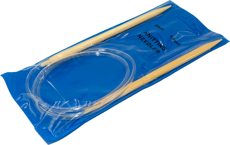 Palillo circular de bambú 6.0mm Circular knitting needles-0