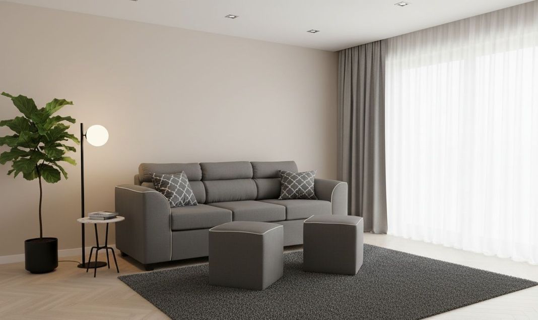 Sofa pufa 3c 2 pouf gris