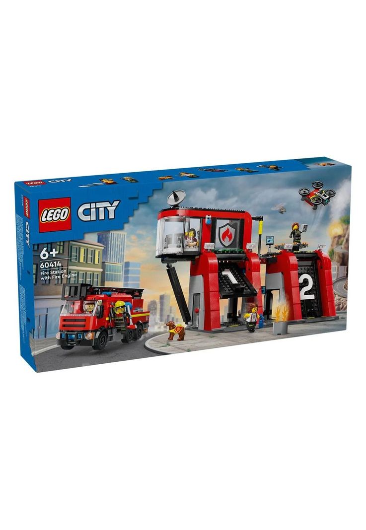 Lego City Estación De Bomberos Con Camión De Bomberos (60414)-0