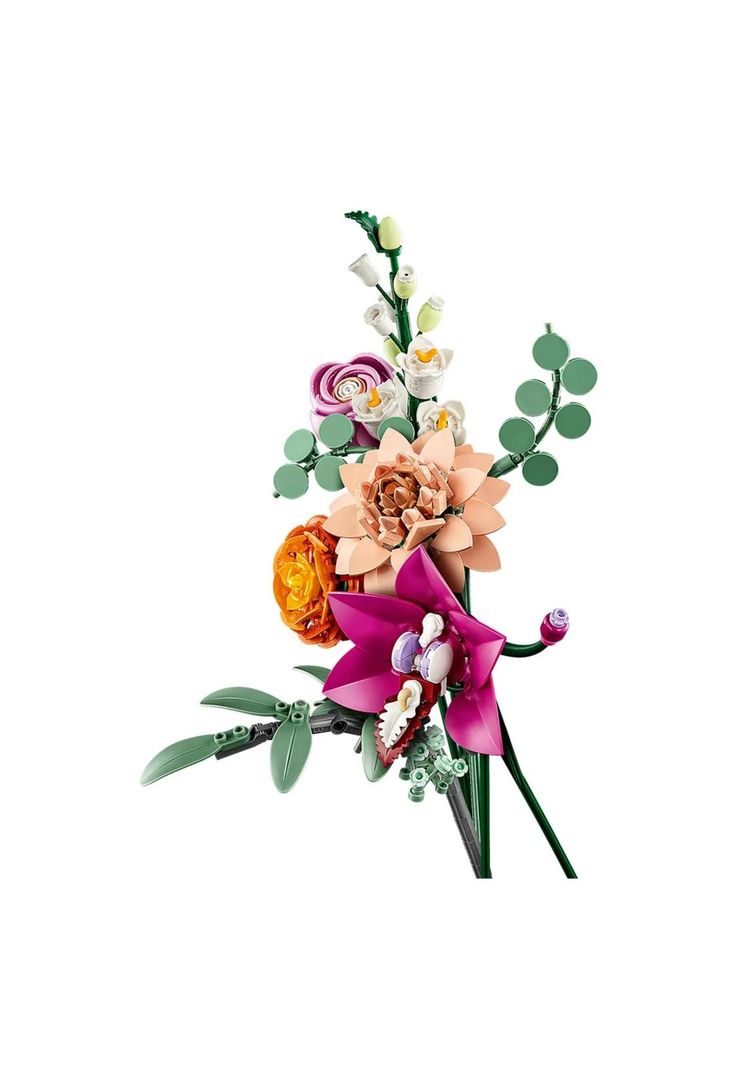 Lego Botanicals Ramo de Flores Fantasía en Rosa (10342)-1