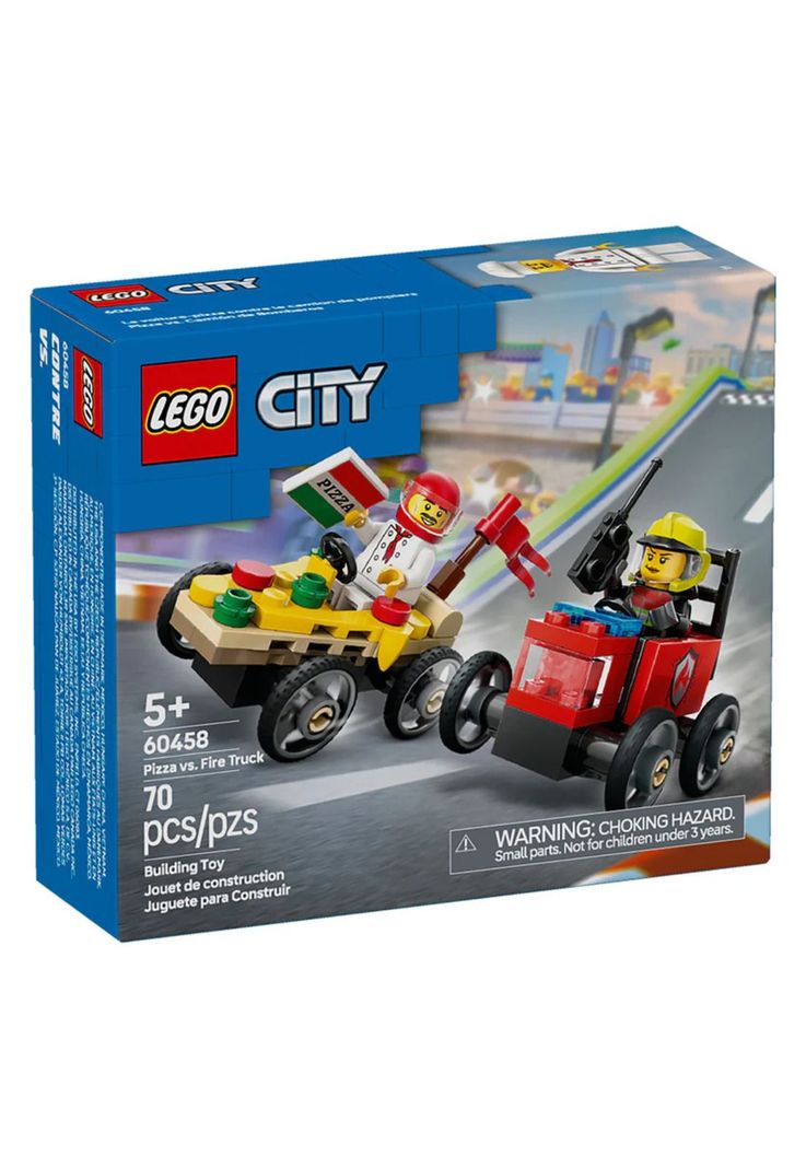 Lego City Pizza vs Camión de Bomberos (60458)-0