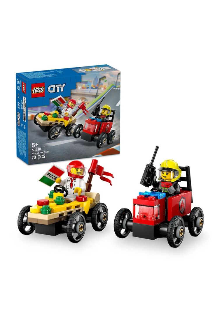 Lego City Pizza vs Camión de Bomberos (60458)-2