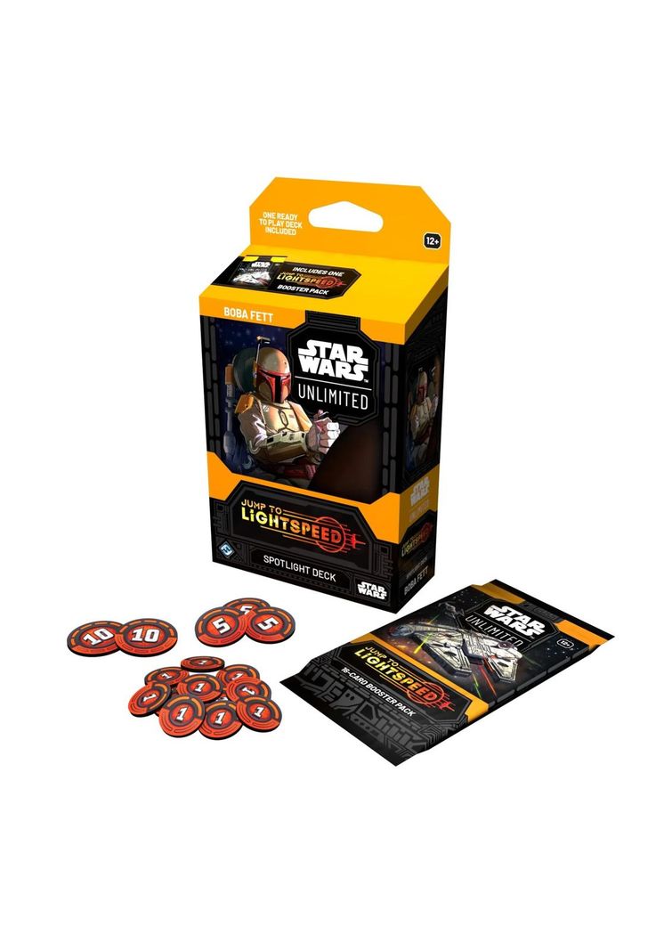 Star Wars Unlimited Jump to Lightspeed Spotlight Boba Fett Deck Inglés-1