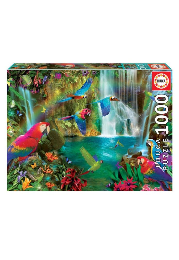 Puzzle Rompecabezas 1000 piezas Loros Tropicales Educa-0