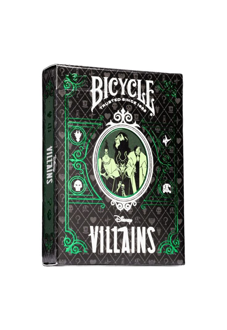 Naipe Bicycle Disney Villains Verde-0