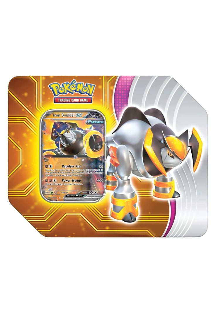 Pokémon Paradox Destinies Tin Iron Boulder Ex Inglés-0