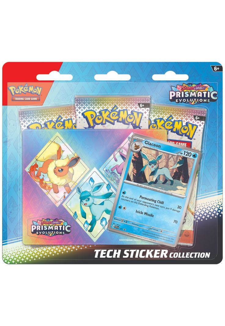 Pokémon Prismatic Evolutions Tech Sticker Blister Español-0