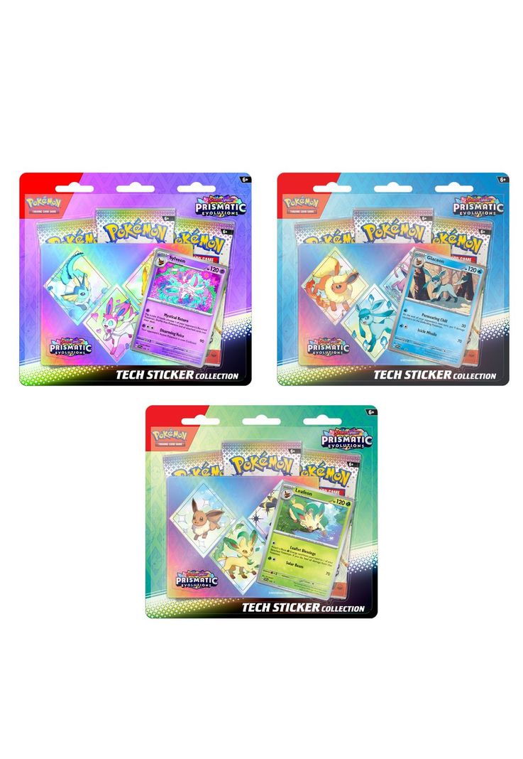 Pokémon Prismatic Evolutions Tech Sticker Blister Español-1