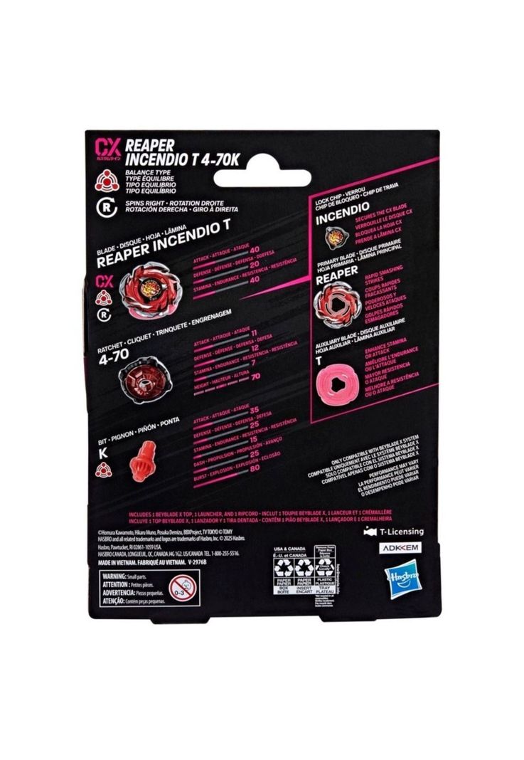 Beyblade X Kit Inicial Reaper Incendio T 4-70K Hasbro | Paris.cl