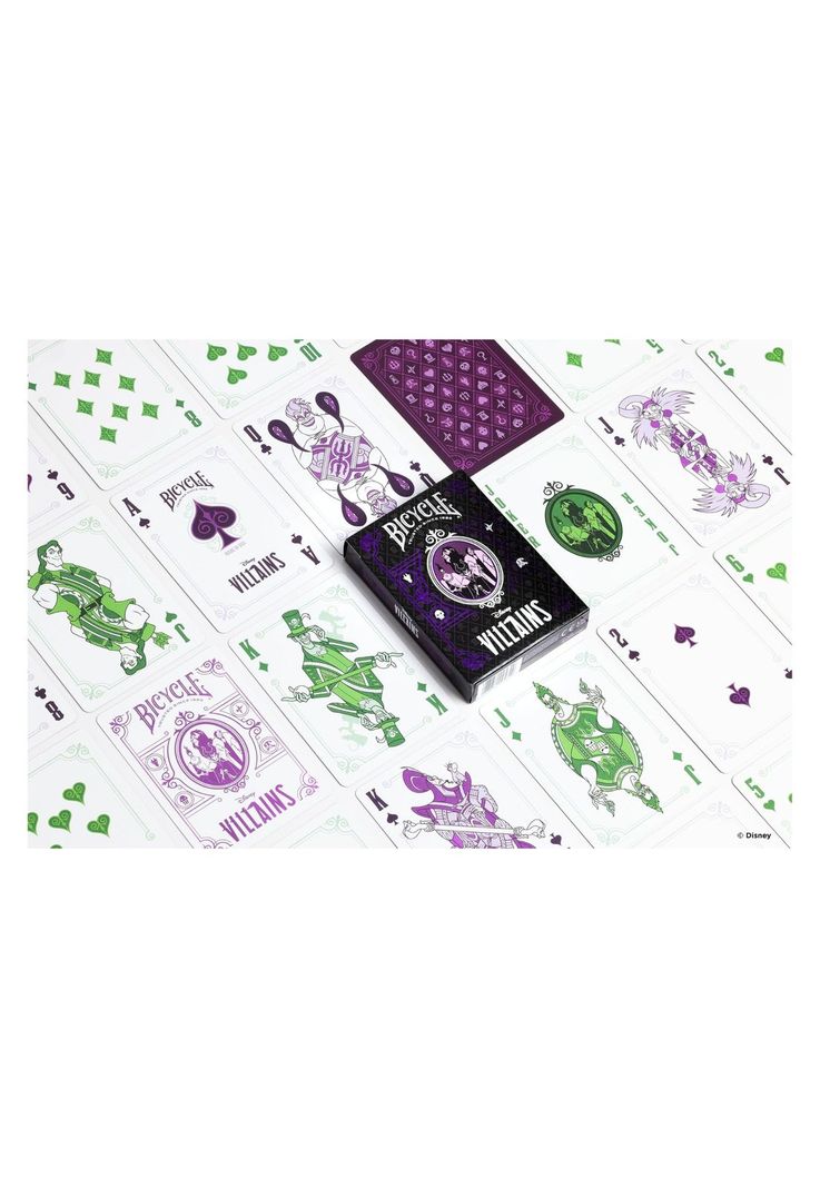 Naipe Bicycle Disney Villains Morado-1