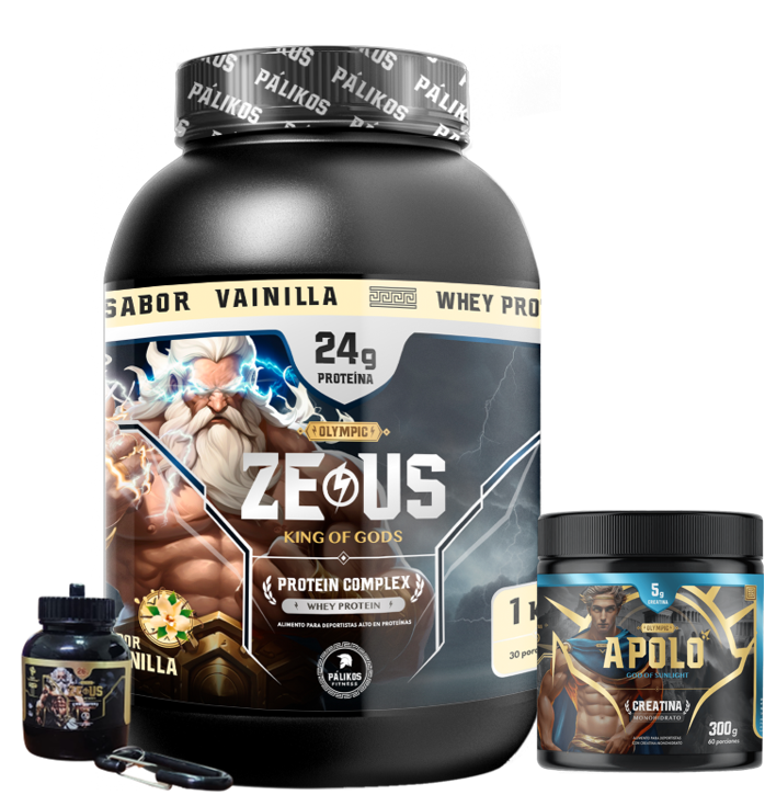 Proteina Zeus Complex 1kg Vainilla Creatina 300g Minibottle-0