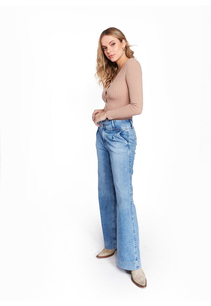Jeans Koka Tailoring Pretina Ancha Azul Efesis-2