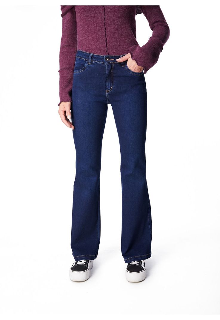 JEANS MIRÓ FLARE TIRO BAJO AZUL-1