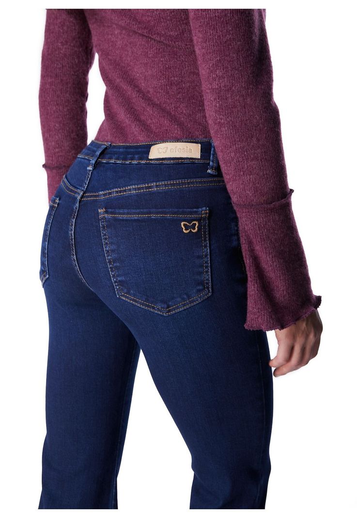 JEANS MIRÓ FLARE TIRO BAJO AZUL-4